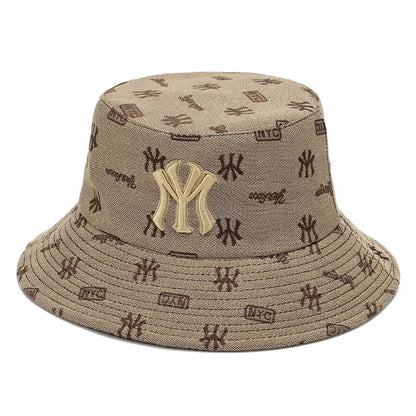 Unisex Letter Embroidery Fisherman Hat Women Summer