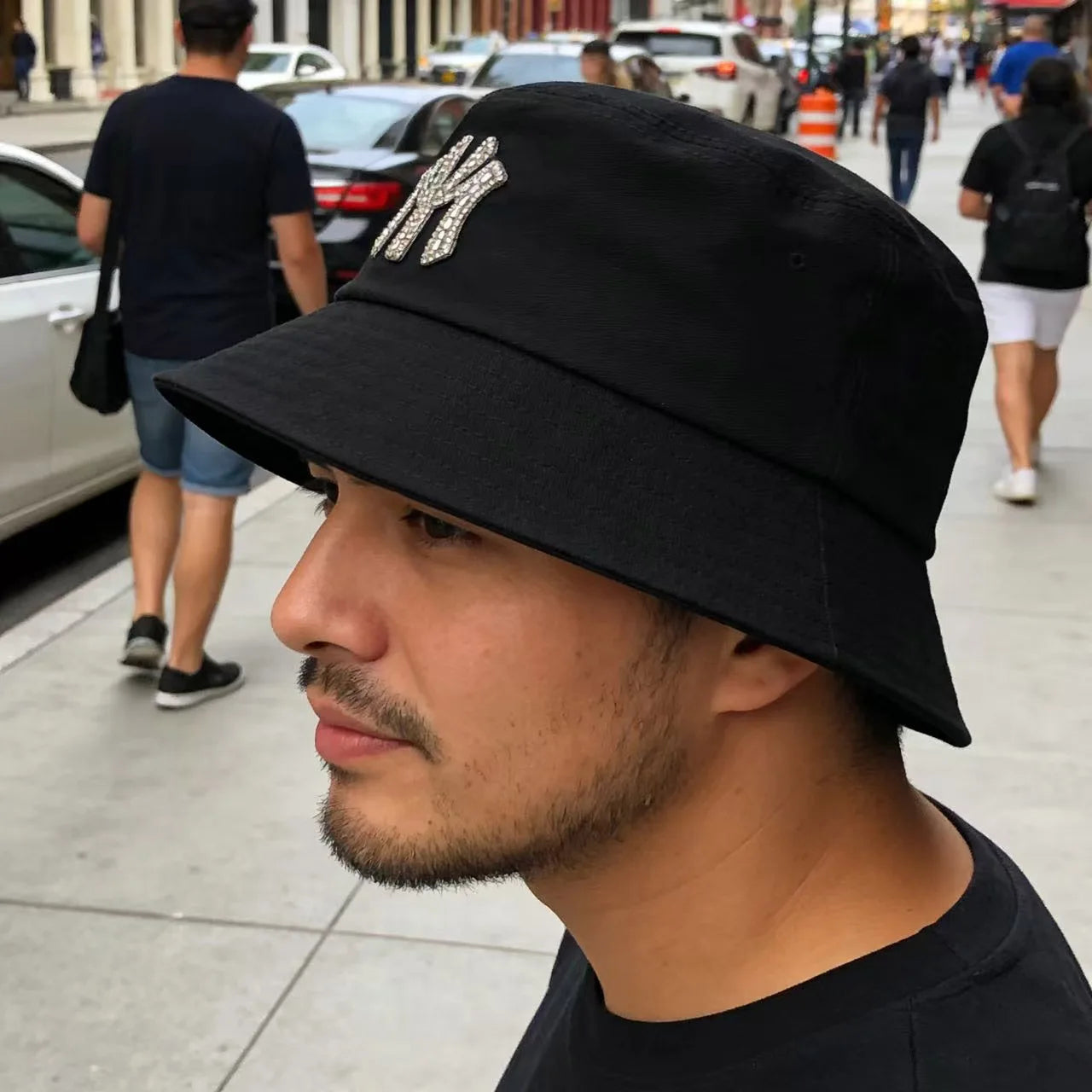 Luxury Cotton Diamond Solid Color Bucket Hat