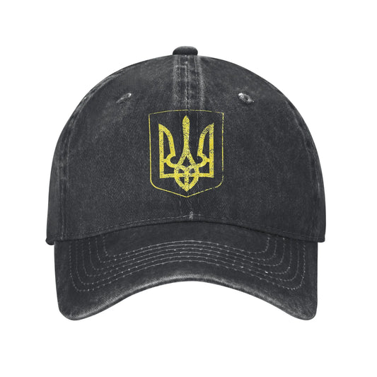Zelensky Gold Trident Ukraine Flag Baseball Cap