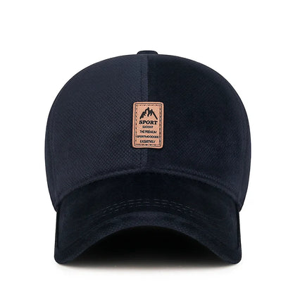 Autumn Winter Fleece-Lined Cotton Baseball Cap