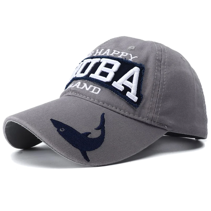 ARUBA Shark Embroidered Snapback Cap