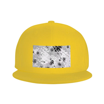 Black White Camouflage Pattern Snapback Cap