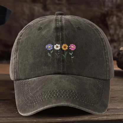 Unisex Floral Print Duckbill Baseball Cap