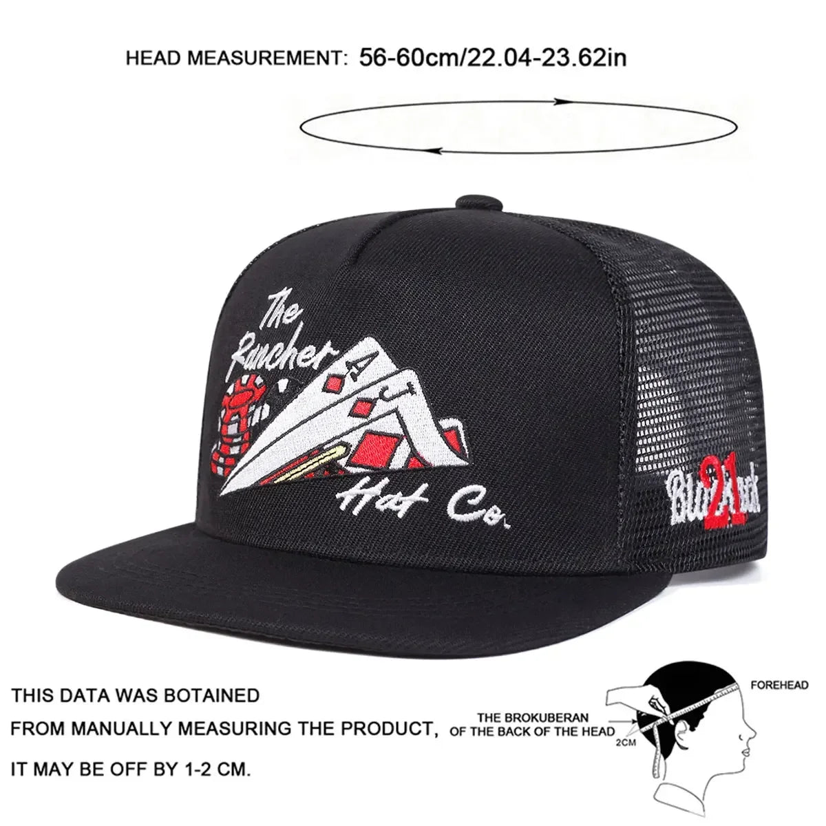 Unisex Poker Embroidery Hip Hop Mesh Snapback Cap