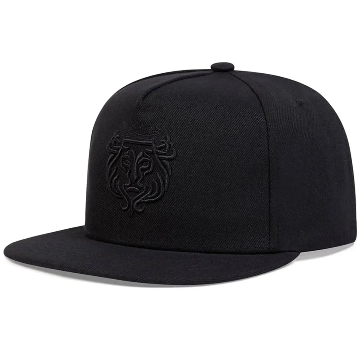 Unisex Lion Embroidered Cotton Hip Hop Snapback Cap