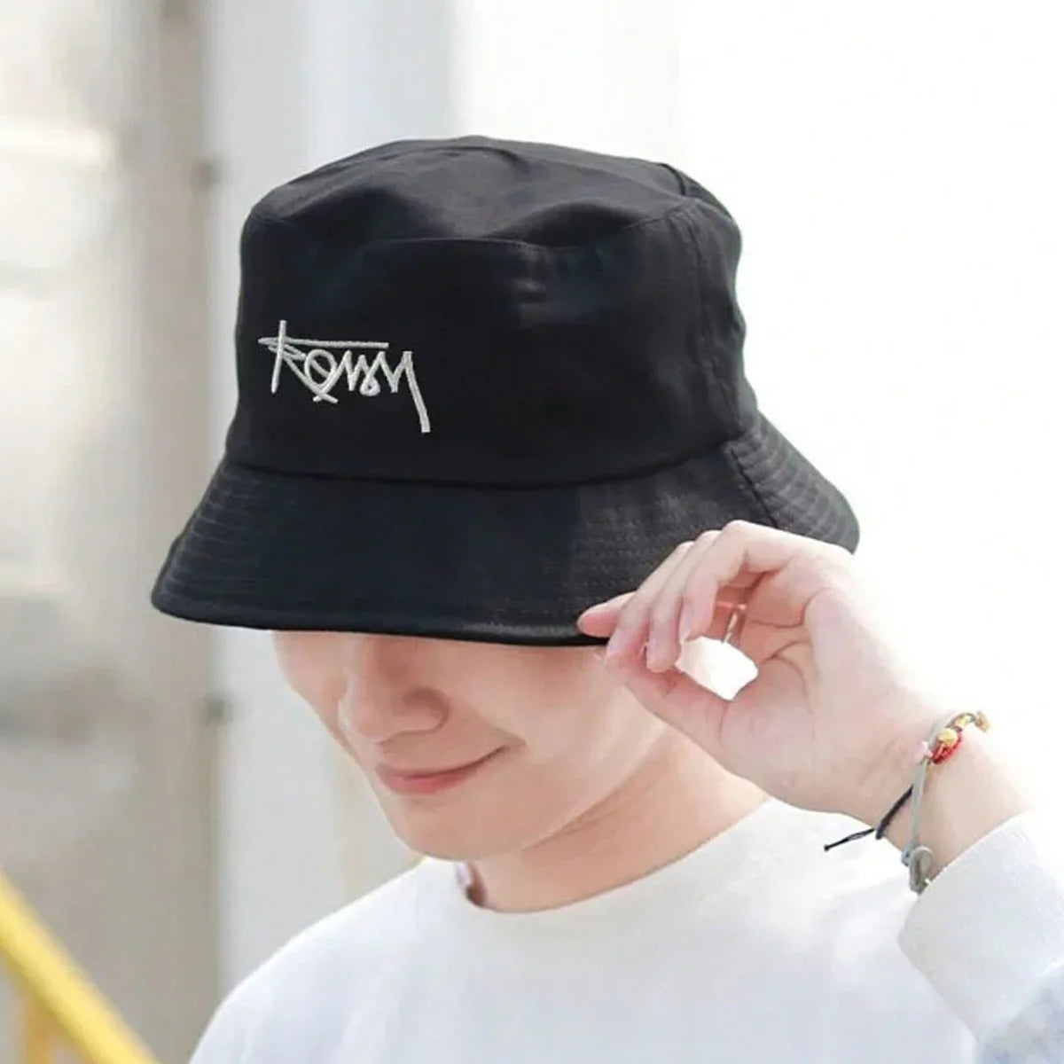 Unisex Double Sided Embroidered Fisherman Hat