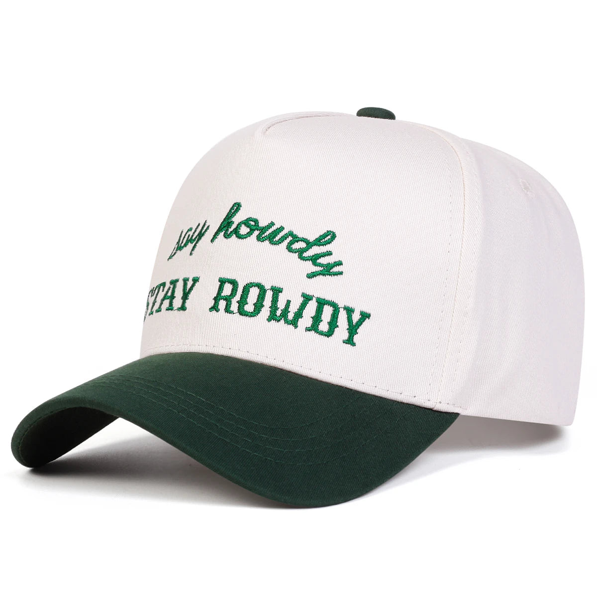 Unisex STAY ROWDY Letter Embroidery Baseball Caps