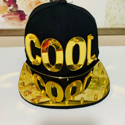 Mirror Letter Hip Hop Snapback Cap