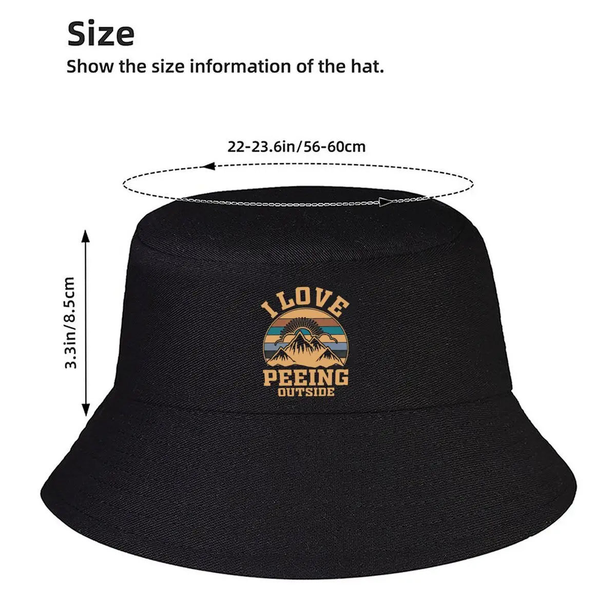 I Love Peeing Outside Mountain Sun Bucket Hat