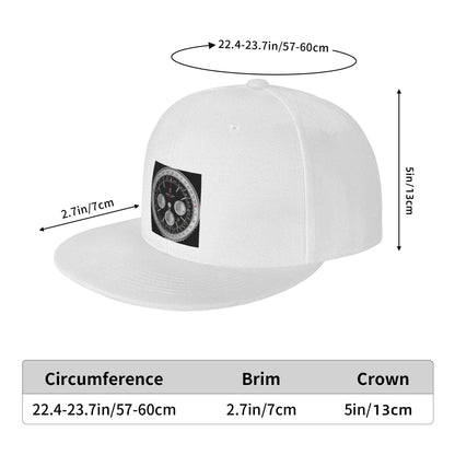 Black Luxury Watch Dial Elegant Minimalist Snapback Cap