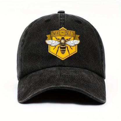 Bee Print Trendy Unisex Baseball Cap