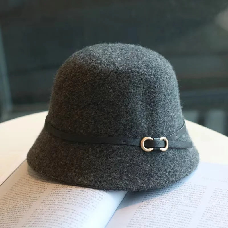 Thick Wool Plush Winter Bucket Hat