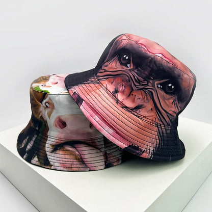 Funny Animal Print Reversible Bucket Hat
