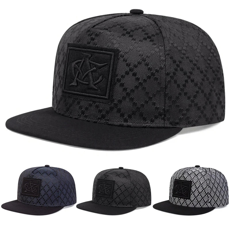 Unisex CA Embroidered Checkered Streetwear Baseball Cap