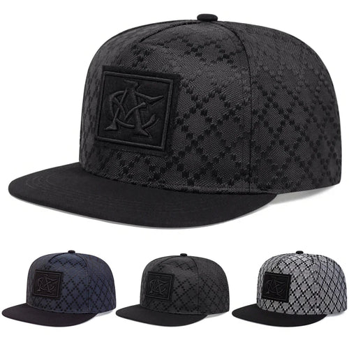 Unisex CA Embroidered Checkered Streetwear Baseball Cap