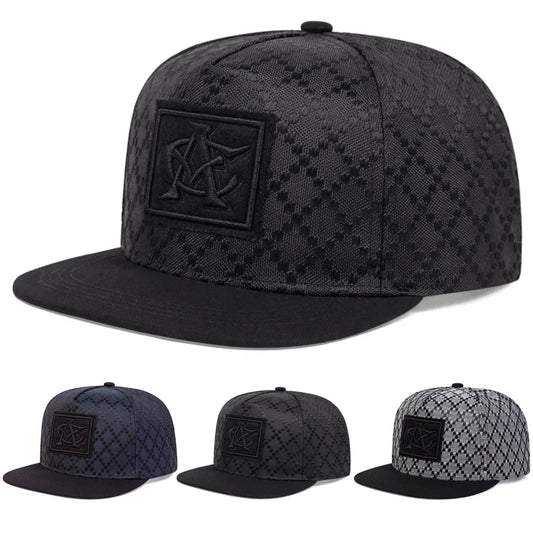 Unisex CA Embroidered Checkered Streetwear Baseball Cap