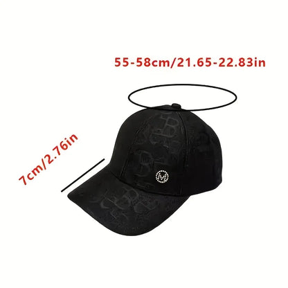 Lightweight Glittery Baimei Logo Adjustable Baseball Cap