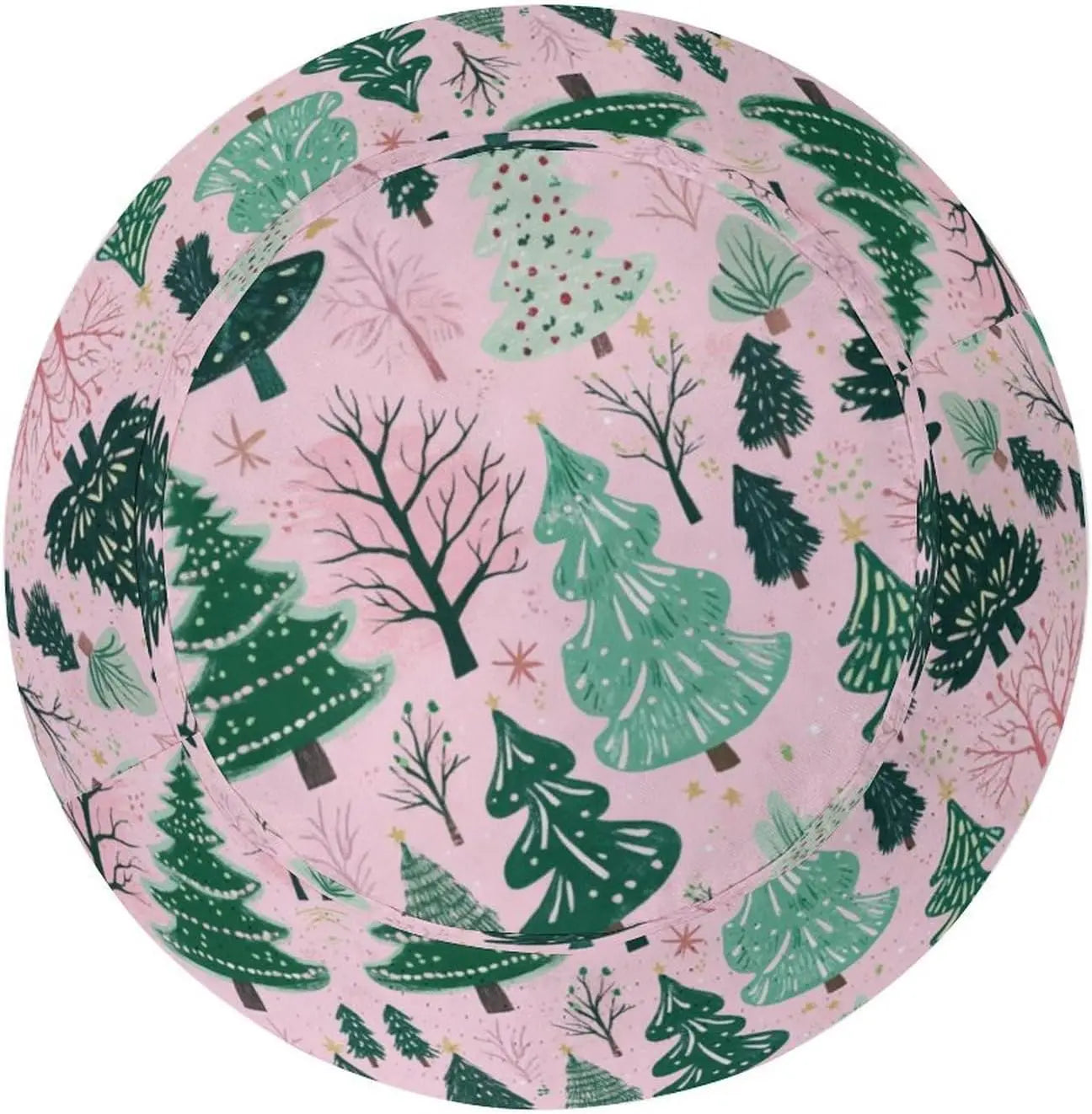Summer Pink Green Xmas Tree Christmas Bucket Hat