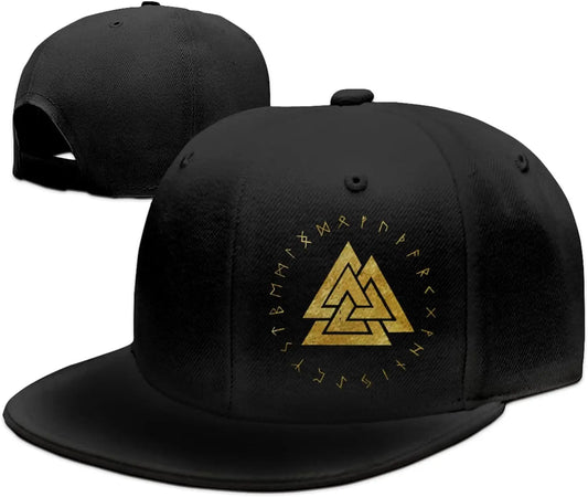 Valknut Odin Symbol Adjustable Snapback Cap