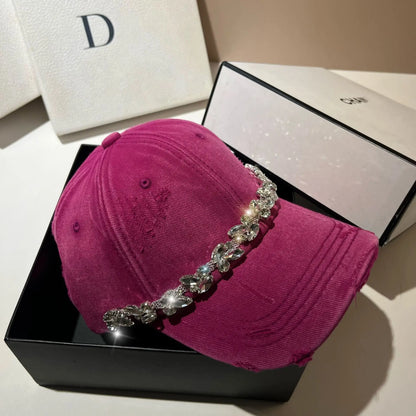 Rhinestone Korean Fashion Women’s Baseball Cap