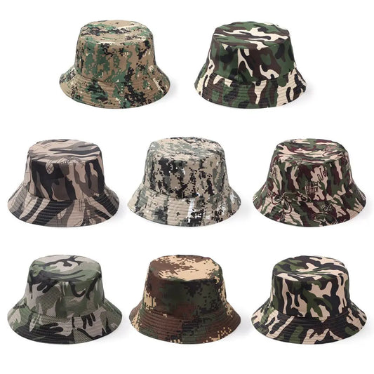 Camouflage Foldable Wide Brim Bucket Hat