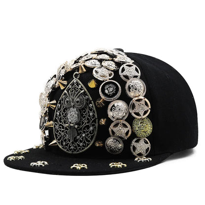 Luxury Rivet Punk Snapback Cap