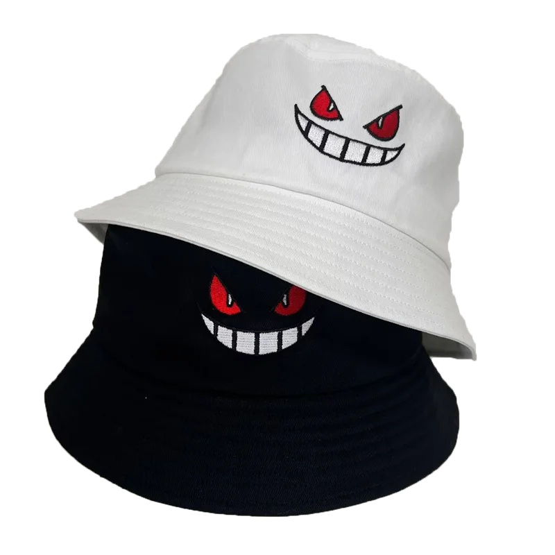 Light Board Big Eyes Embroidered Bucket Hat