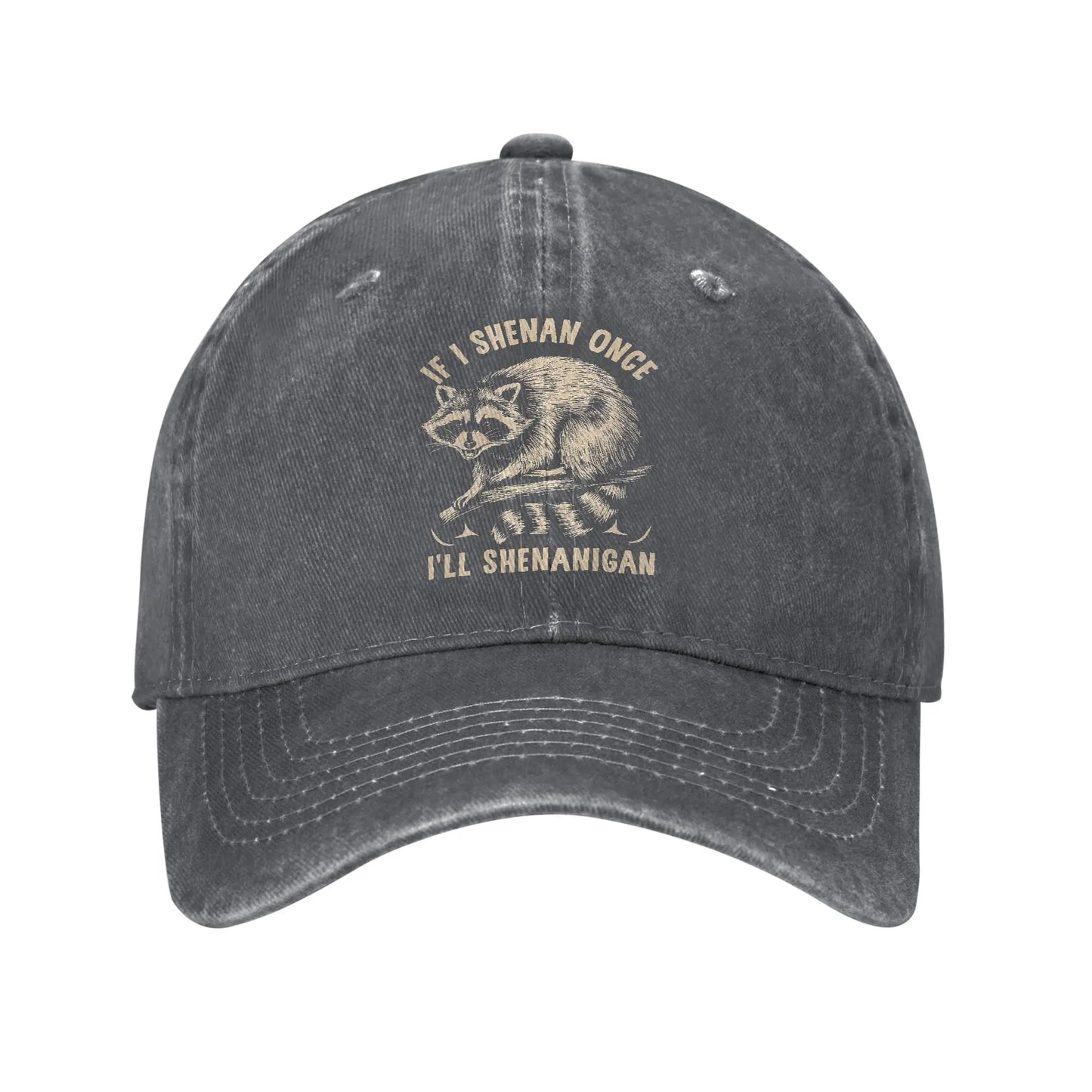Vintage Washed St. Patrick's Day Raccoon Baseball Cap