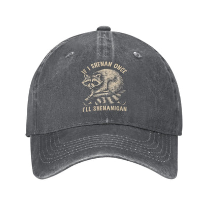 Vintage Washed St. Patrick's Day Raccoon Baseball Cap