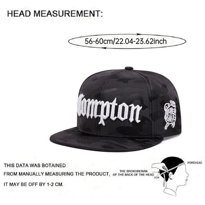 New Camouflage Compton Embroidery Snapback Cap