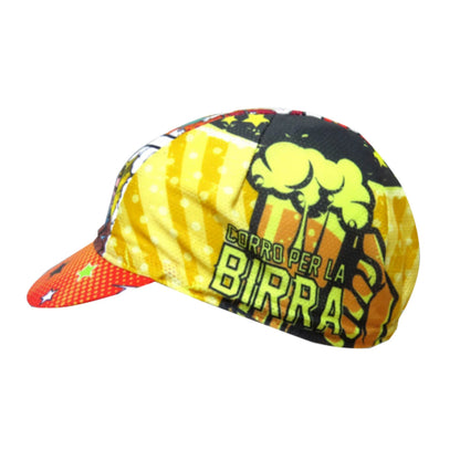 Yellow Beer Cycling Snapback Cap Quick-Dry Breathable Sports