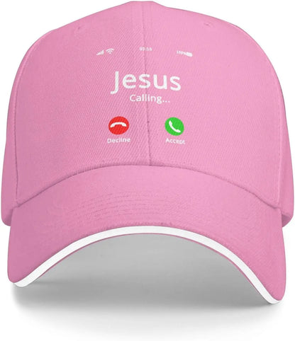 Jesus Is Calling Graphic Pink Baseball Cap