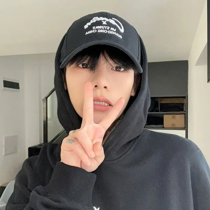 Solid Color Letter Embroidery Cotton Baseball Cap