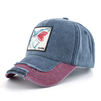 Shark Patch Denim Baseball Cap
