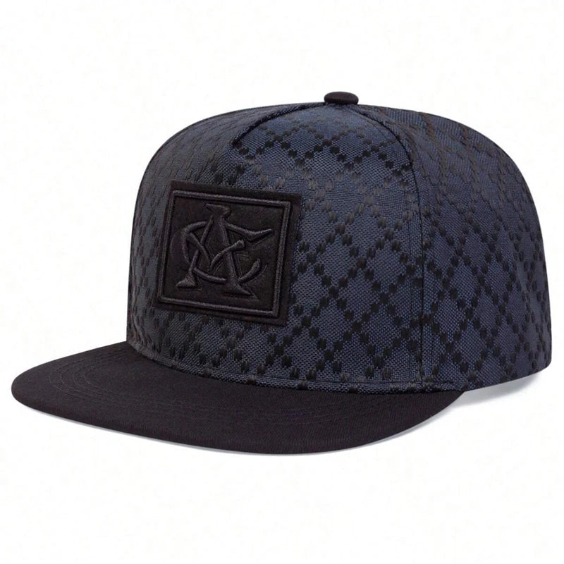 Unisex CA Embroidered Checkered Streetwear Baseball Cap