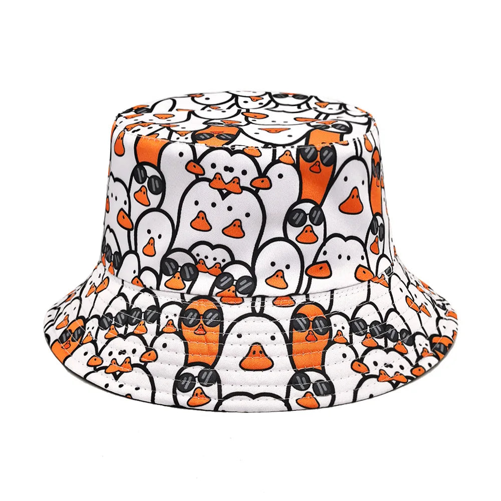 Colorful Cartoon Reversible Bucket Hat