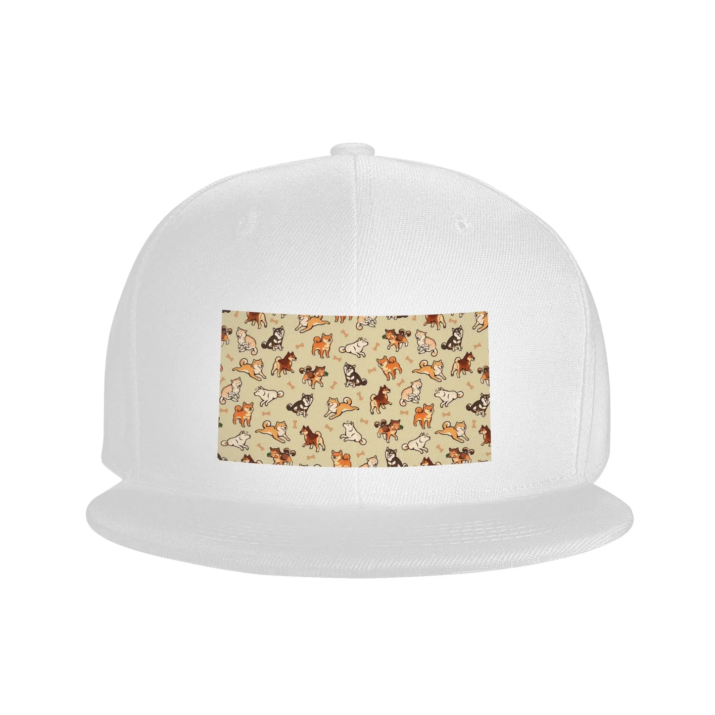 Cute Shiba Inu Dogs Cream Casual Snapback Cap