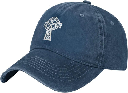 Celtic Cross Washed Cotton Casual Baseball Cap