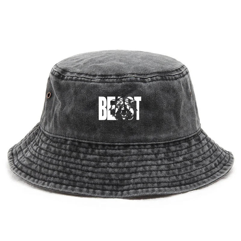 Unisex Doodle Print Vintage Bucket Hat