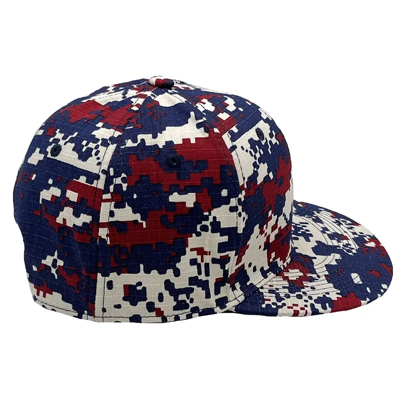 Digital Camo Harajuku Flat Brim Snapback Cap