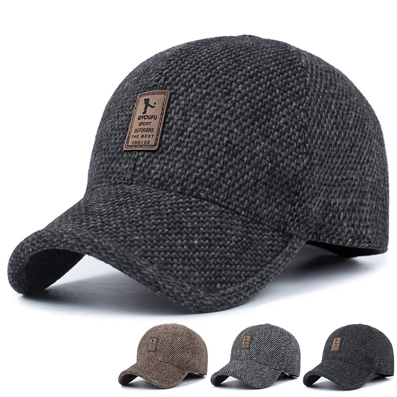 Winter Warm Earflap Hip Hop Baseball Cap