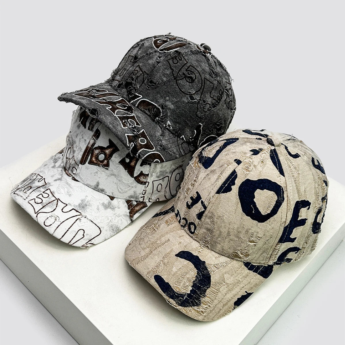 American Vintage Letter Distressed Baseball Cap