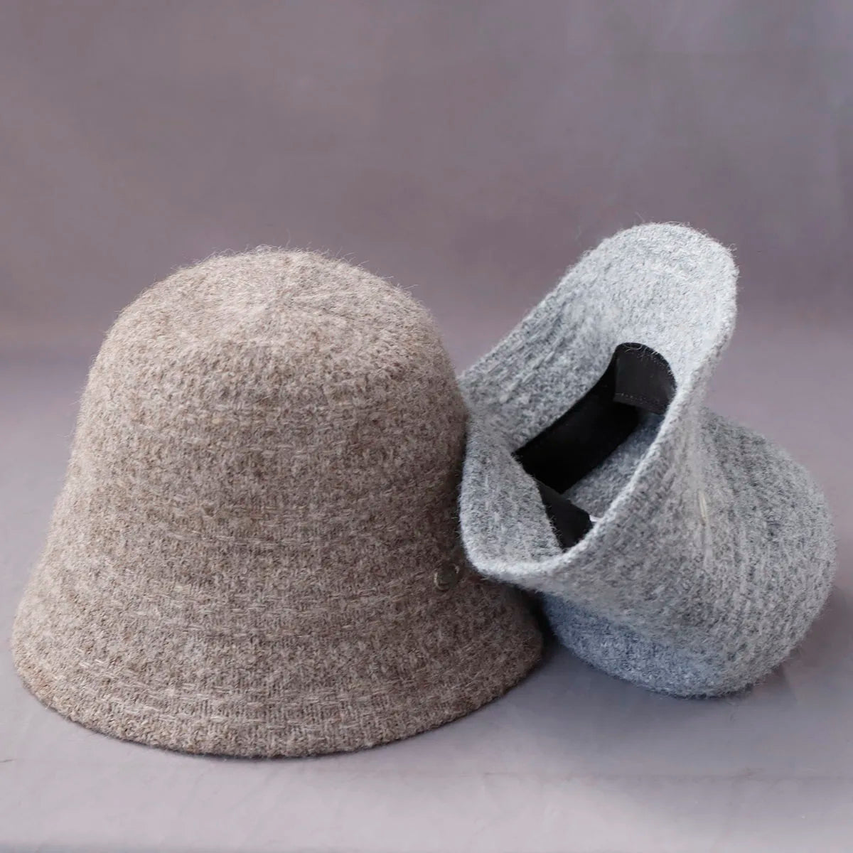 New Y2K Wool Knitted Winter Bucket Hat