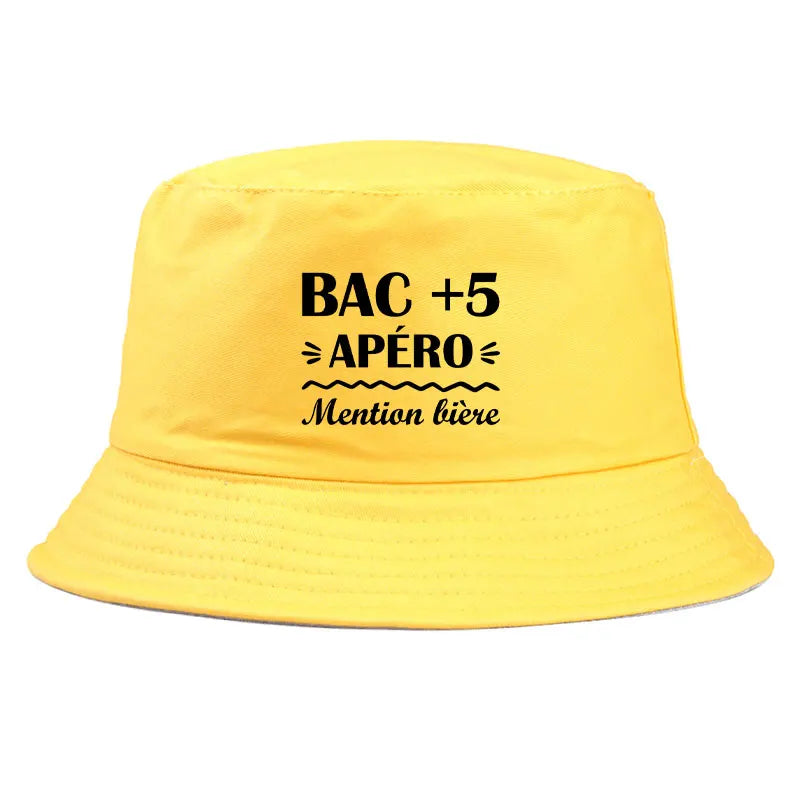 BAC +5 Apero Print Reversible Unisex Bucket Hat