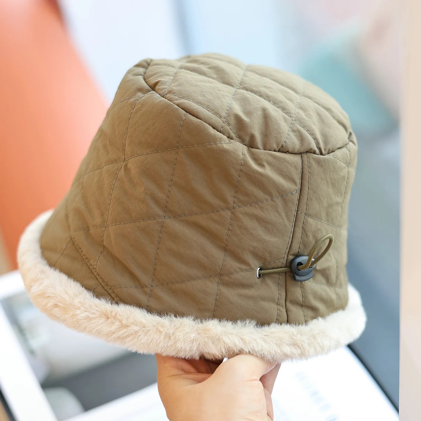 Women's Plush Winter Fisherman Bucket Hat