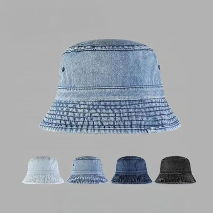 Simple Solid Color Foldable Sun Bucket Hat