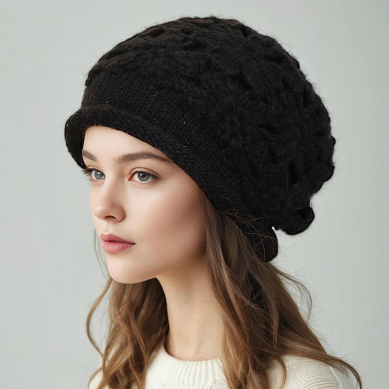 French Artist Knit Beret Bucket Hat