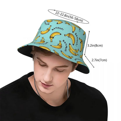 I Am A Cool Banana Pattern Bucket Hats Panama Hat