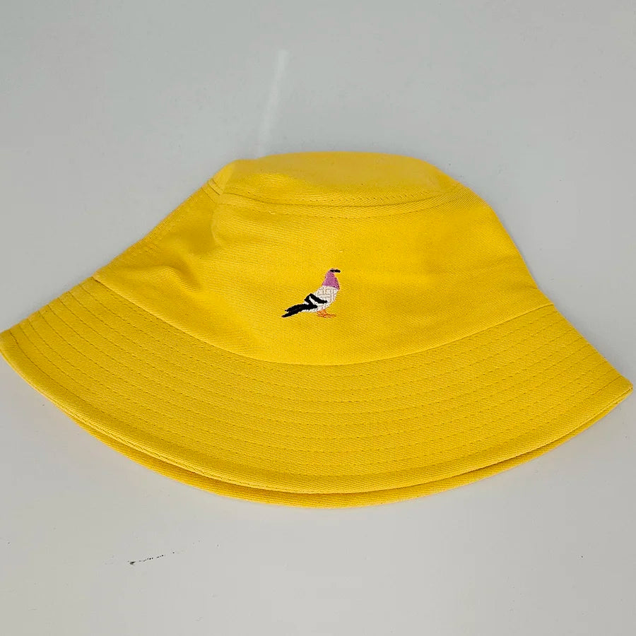 Unisex Embroidered Pigeon Bucket Hat