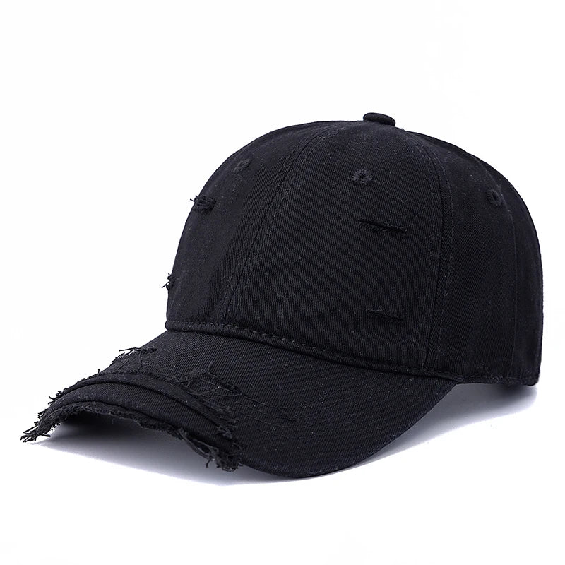 Washed Cotton Retro Distressed Baseball Cap